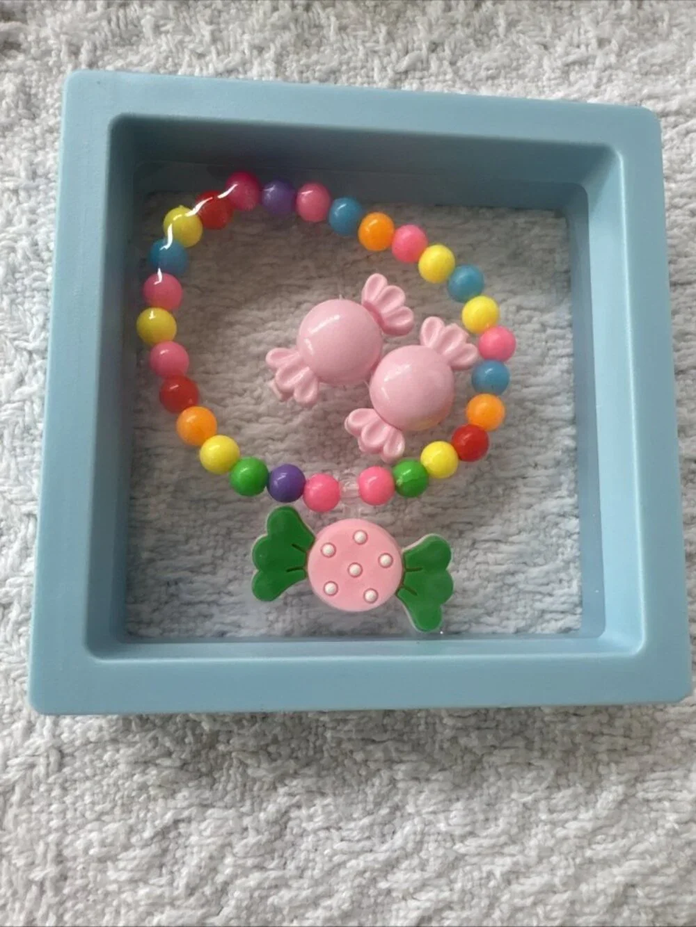 Girl's Wrapper Candy Jewelry Set Bracelet & Clip Earrings NEW Chose Color Box